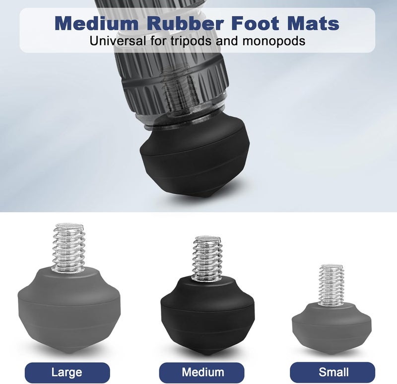 Manbily Universal Tripod Rubber Foot Spike, Anti-Slip 3/8" Rubber Feet for Camera Tripods Monopods, Replacement Parts (35mm x 35mm)-3 Pcs - Image 3